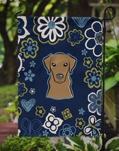 Load image into Gallery viewer, Blue Flowers Chocolate Labrador Garden Flag - Outdoor Decorative Yard Flag BB5085GF
