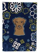 Load image into Gallery viewer, Blue Flowers Chocolate Labrador Garden Flag - Outdoor Decorative Yard Flag BB5085GF