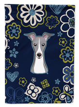Load image into Gallery viewer, Blue Flowers Italian Greyhound Garden Flag - Outdoor Decorative Yard Flag BB5087GF