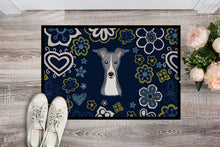 Load image into Gallery viewer, Blue Flowers Italian Greyhound Doormat - 24x36 Decorative Floor Mat – Indoor/Outdoor Rug with Artistic Flair BB5087JMAT