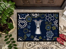 Load image into Gallery viewer, Blue Flowers Italian Greyhound Doormat - 24x36 Decorative Floor Mat – Indoor/Outdoor Rug with Artistic Flair BB5087JMAT