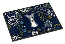 Load image into Gallery viewer, Blue Flowers Italian Greyhound Doormat - 24x36 Decorative Floor Mat – Indoor/Outdoor Rug with Artistic Flair BB5087JMAT
