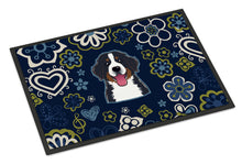 Load image into Gallery viewer, Blue Flowers Bernese Mountain Dog Doormat - 18x27 Decorative Floor Mat – Indoor/Outdoor Rug with Artistic Flair BB5088MAT