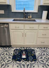 Load image into Gallery viewer, Blue Flowers Bernese Mountain Dog Machine Washable Memory Foam Mat BB5088RUG