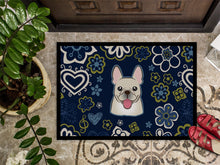 Load image into Gallery viewer, Blue Flowers French Bulldog Doormat - 24x36 Decorative Floor Mat – Indoor/Outdoor Rug with Artistic Flair BB5089JMAT