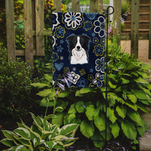 Load image into Gallery viewer, Blue Flowers Border Collie Garden Flag - Outdoor Decorative Yard Flag