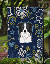 Load image into Gallery viewer, Blue Flowers Border Collie Garden Flag - Outdoor Decorative Yard Flag