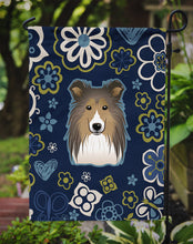 Load image into Gallery viewer, Blue Flowers Sheltie Garden Flag - Outdoor Decorative Yard Flag BB5093GF