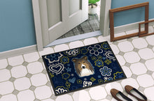 Load image into Gallery viewer, Blue Flowers Sheltie Doormat - 24x36 Decorative Floor Mat – Indoor/Outdoor Rug with Artistic Flair BB5093JMAT