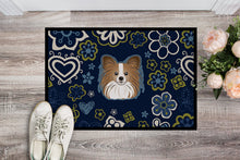 Load image into Gallery viewer, Blue Flowers Papillon Doormat - 24x36 Decorative Floor Mat – Indoor/Outdoor Rug with Artistic Flair BB5099JMAT