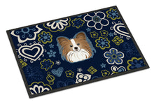 Load image into Gallery viewer, Blue Flowers Papillon Doormat - 24x36 Decorative Floor Mat – Indoor/Outdoor Rug with Artistic Flair BB5099JMAT