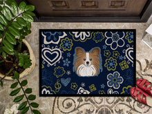 Load image into Gallery viewer, Blue Flowers Papillon Doormat - 18x27 Decorative Floor Mat – Indoor/Outdoor Rug with Artistic Flair BB5099MAT