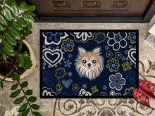 Load image into Gallery viewer, Blue Flowers Chihuahua Doormat - 18x27 Decorative Floor Mat – Indoor/Outdoor Rug with Artistic Flair BB5102MAT