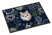 Load image into Gallery viewer, Blue Flowers Chihuahua Doormat - 18x27 Decorative Floor Mat – Indoor/Outdoor Rug with Artistic Flair BB5102MAT
