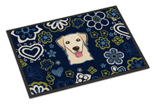 Load image into Gallery viewer, Blue Flowers Golden Retriever Doormat - 18x27 Decorative Floor Mat – Indoor/Outdoor Rug with Artistic Flair BB5103MAT