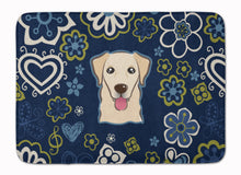 Load image into Gallery viewer, Blue Flowers Golden Retriever Machine Washable Memory Foam Mat BB5103RUG