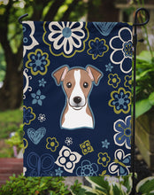 Load image into Gallery viewer, Blue Flowers Jack Russell Terrier Garden Flag - Outdoor Decorative Yard Flag
