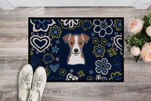 Load image into Gallery viewer, Blue Flowers Jack Russell Terrier Doormat - 24x36 Decorative Floor Mat – Indoor/Outdoor Rug with Artistic Flair BB5111JMAT