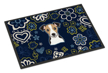 Load image into Gallery viewer, Blue Flowers Jack Russell Terrier Doormat - 24x36 Decorative Floor Mat – Indoor/Outdoor Rug with Artistic Flair BB5112JMAT