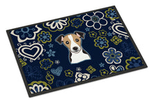 Load image into Gallery viewer, Blue Flowers Jack Russell Terrier Doormat - 18x27 Decorative Floor Mat – Indoor/Outdoor Rug with Artistic Flair BB5112MAT