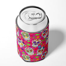 Load image into Gallery viewer, Day of the Dead Pink Can or Bottle Hugger BB5115CC