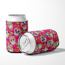Load image into Gallery viewer, Day of the Dead Pink Can or Bottle Hugger BB5115CC