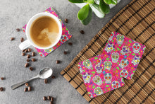 Load image into Gallery viewer, Day of the Dead Pink Foam Coaster  BB5115FC