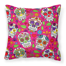 Load image into Gallery viewer, Day of the Dead Pink Fabric Decorative Pillow BB5115PW1818