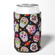 Load image into Gallery viewer, Day of the Dead Black Can or Bottle Hugger BB5116CC