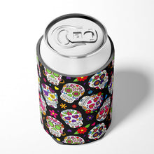 Load image into Gallery viewer, Day of the Dead Black Can or Bottle Hugger BB5116CC