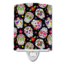 Load image into Gallery viewer, Day of the Dead Black Ceramic Night Light BB5116CNL