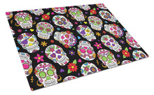 Load image into Gallery viewer, Day of the Dead Black Glass Cutting Boards – Durable, Decorative Kitchen Art Large BB5116LCB