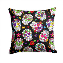 Load image into Gallery viewer, Day of the Dead Black Throw Pillow - 14x14 Decorative Pillow – Art for Your Home &amp; Patio BB5116PW1414