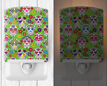 Load image into Gallery viewer, Day of the Dead Green Ceramic Night Light BB5117CNL