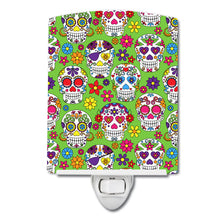 Load image into Gallery viewer, Day of the Dead Green Ceramic Night Light BB5117CNL