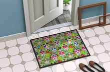 Load image into Gallery viewer, Day of the Dead Green Doormat - 24x36 Decorative Floor Mat – Indoor/Outdoor Rug with Artistic Flair BB5117JMAT