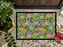 Load image into Gallery viewer, Day of the Dead Green Doormat - 18x27 Decorative Floor Mat – Indoor/Outdoor Rug with Artistic Flair BB5117MAT