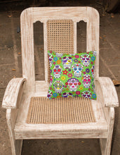 Load image into Gallery viewer, Day of the Dead Green Fabric Decorative Pillow BB5117PW1818