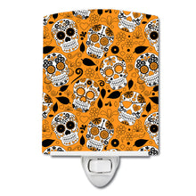 Load image into Gallery viewer, Day of the Dead Orange Ceramic Night Light BB5118CNL