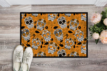 Load image into Gallery viewer, Day of the Dead Orange Doormat - 18x27 Decorative Floor Mat – Indoor/Outdoor Rug with Artistic Flair BB5118MAT