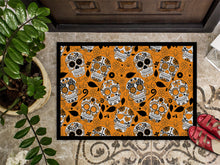 Load image into Gallery viewer, Day of the Dead Orange Doormat - 18x27 Decorative Floor Mat – Indoor/Outdoor Rug with Artistic Flair BB5118MAT