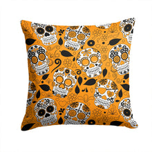 Load image into Gallery viewer, Day of the Dead Orange Throw Pillow - 14x14 Decorative Pillow – Art for Your Home &amp; Patio BB5118PW1414