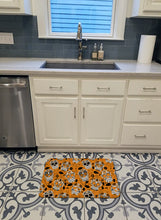 Load image into Gallery viewer, Day of the Dead Orange Machine Washable Memory Foam Mat BB5118RUG