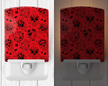 Load image into Gallery viewer, Day of the Dead Orange Ceramic Night Light BB5119CNL
