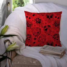 Load image into Gallery viewer, Day of the Dead Orange Throw Pillow - 14x14 Decorative Pillow – Art for Your Home &amp; Patio BB5119PW1414