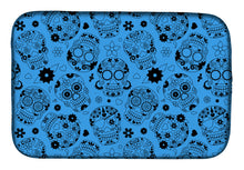 Load image into Gallery viewer, Day of the Dead Red Dish Drying Mat – Absorbent, Artistic Kitchen Essentials BB5120DDM