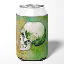 Load image into Gallery viewer, Day of the Dead Green Skull Can or Bottle Hugger BB5122CC