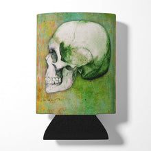 Load image into Gallery viewer, Day of the Dead Green Skull Can or Bottle Hugger BB5122CC