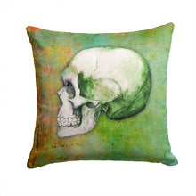 Load image into Gallery viewer, Day of the Dead Green Skull Throw Pillow - 14x14 Decorative Pillow – Art for Your Home &amp; Patio BB5122PW1414
