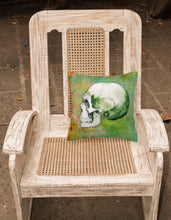 Load image into Gallery viewer, Day of the Dead Green Skull Fabric Decorative Pillow BB5122PW1818